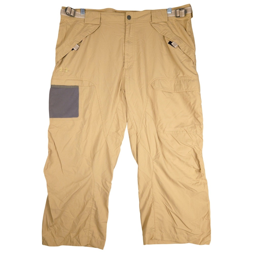 Under Armour Mens Tactical Cargo Pants Tan Ripstop Nylon XL VYOU204